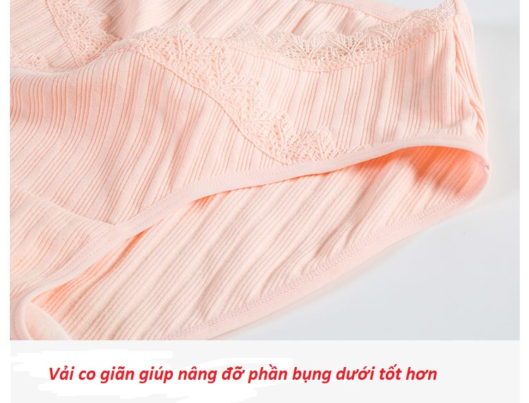 Quần lót bầu cotton cạp thấp thoáng khí thoải mái, thời trang dành cho phụ nữ mang thai