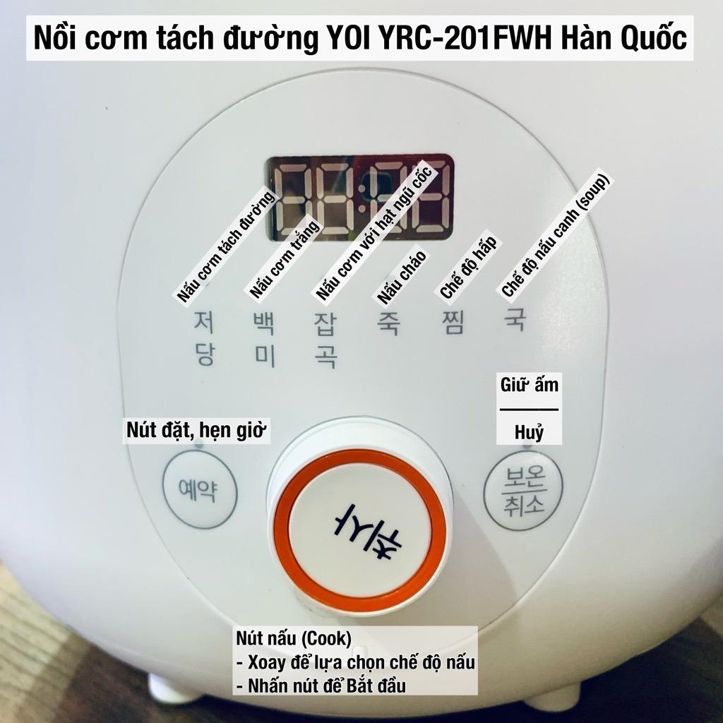 Nồi Cơm Tách Đường YOI, Dung Tích 0.72L, Nồi Cơm Điện Cho Người Ăn Kiêng, Bệnh Tiểu Đường, Nội Địa Hàn