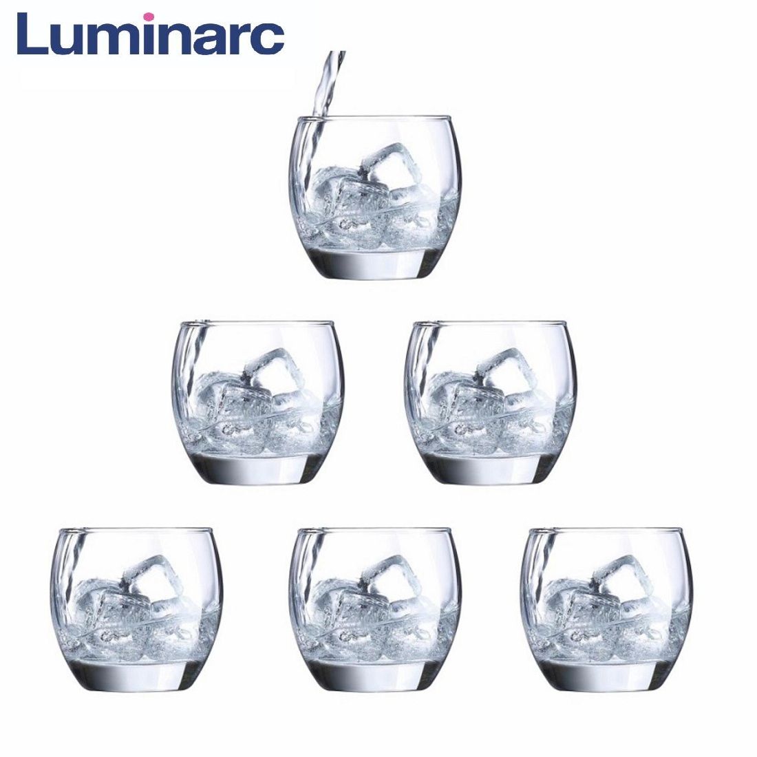 Bộ 6 Ly Thuỷ Tinh Thấp Luminarc Salto 320ml G2562 (320ml)