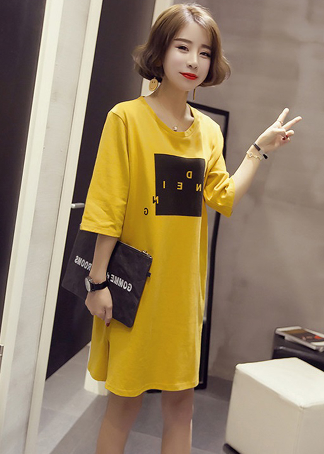 Đầm suông xẻ tà Haint Boutique Da105