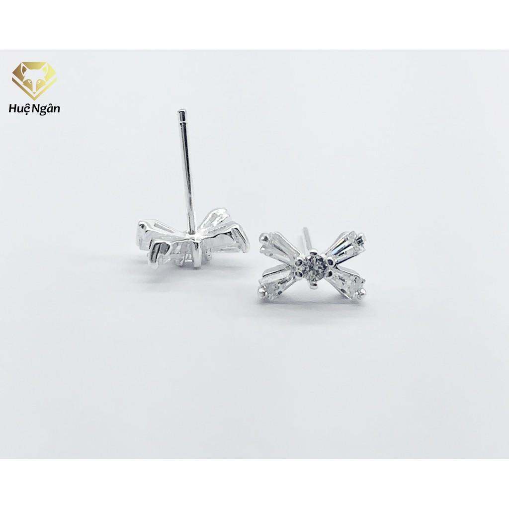 Bông tai bạc Ý 925 Huệ Ngân - Nơ xinh YCXR360