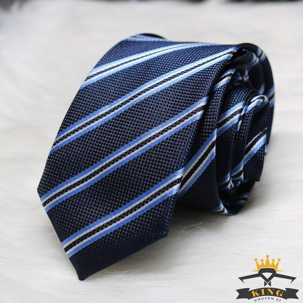 Cà vạt nam đen KING caravat công sở và chú rể bản nhỏ 6cm cravat hàn quốc C054