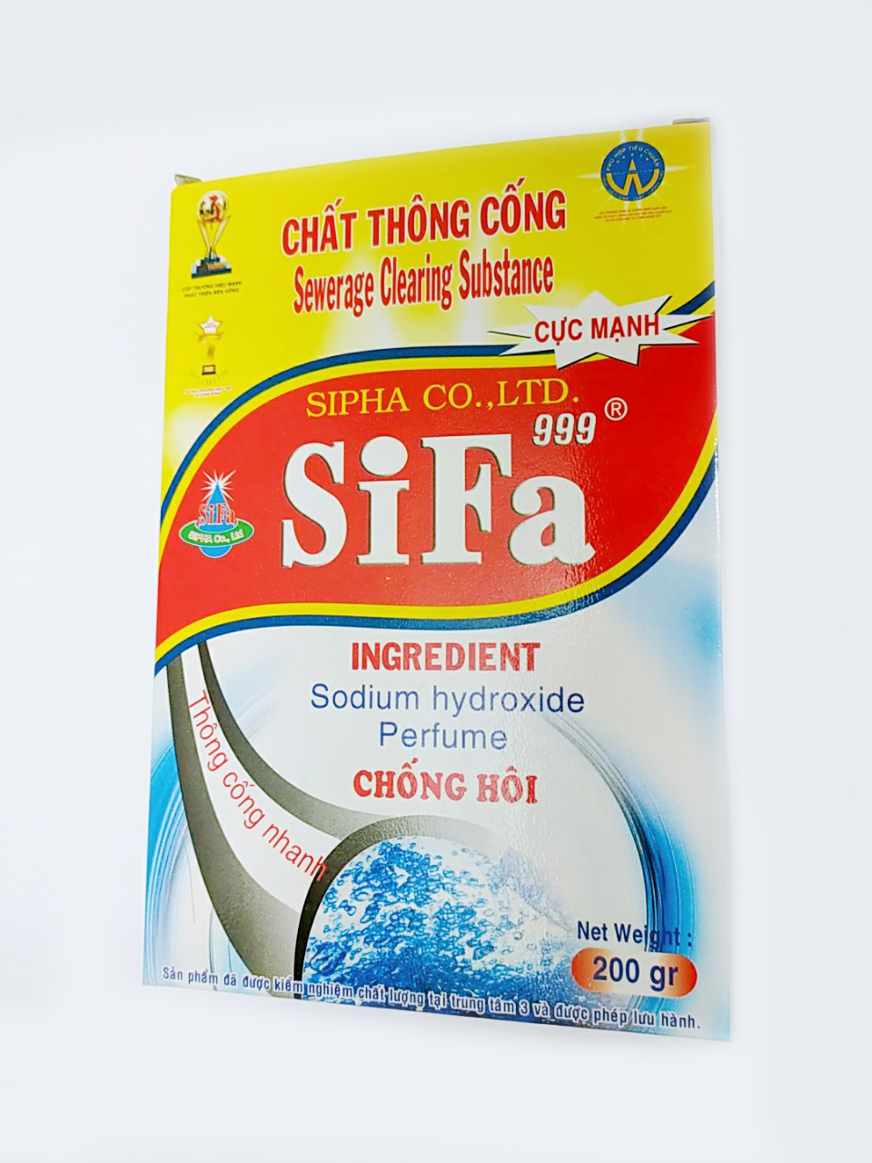 BỘ 2 hộp thông tắc cống sifa 200g cực mạnh , xử lí chông hôi trong  5 phút