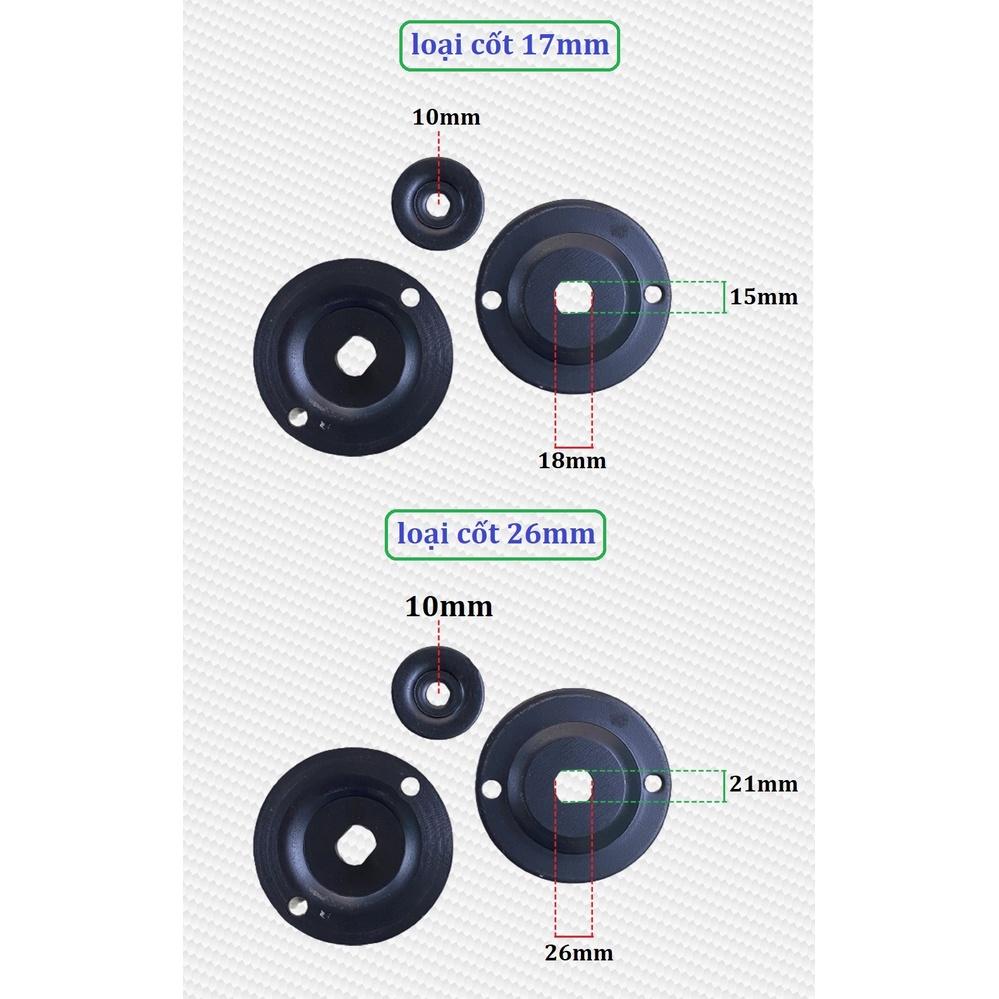 Bộ tán đồng xu long đền kẹp lưỡi máy cắt sắt - (Có 2 loại dùng cho cốt 17mm và 26mm)