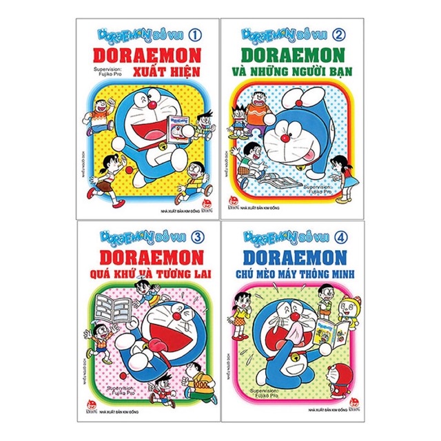 Truyện tranh - Bộ 4 cuốn Doraemon đố vui