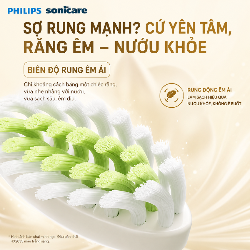 Bàn chải đánh răng điện Philips Sonicare Gentle Multi-effec Serial 3900 HX2491/01 - Hàng Chính Hãng
