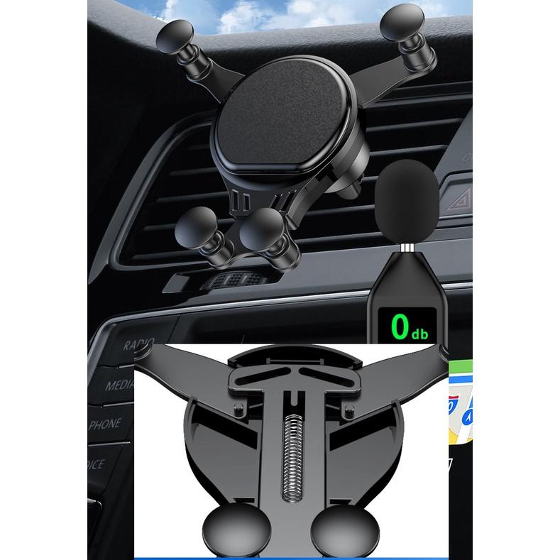 Giá đỡ điện thoại kẹp cửa gió điều hòa trên ô tô, xoay 360 độ, thiết kế hiện đại, thông
