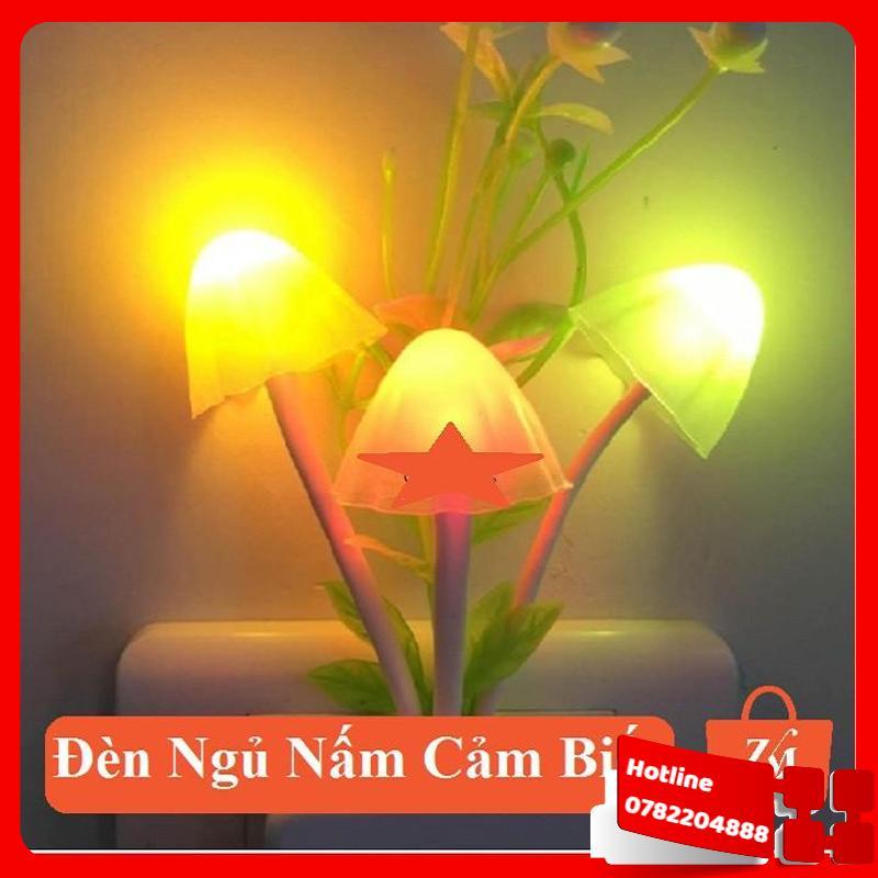 Đèn Ngủ Hình Nấm Cảm Biến Ánh Sáng Tự Động - Loại Tốt