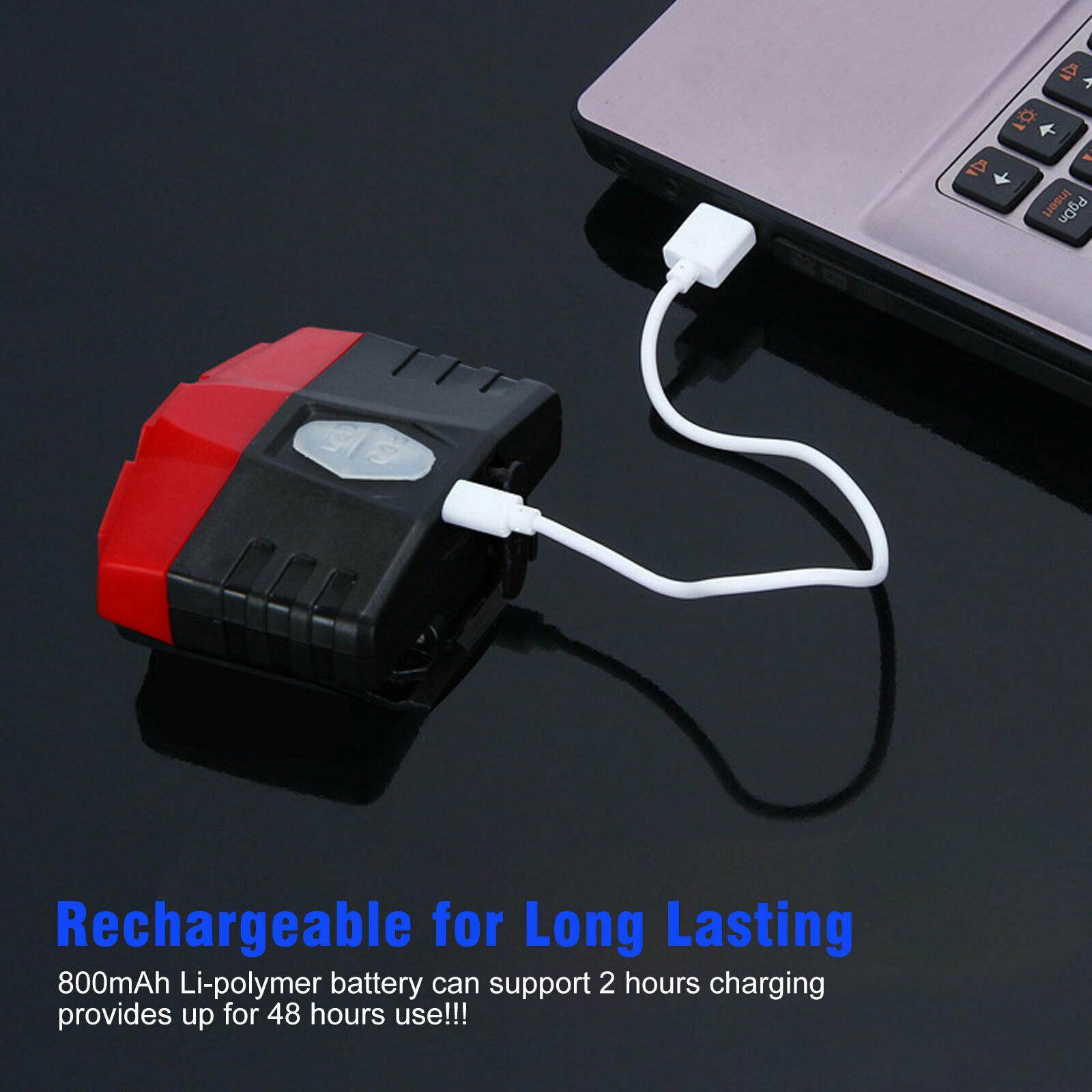 LED COB USB Rechargeable Lamp Hunting Light Red