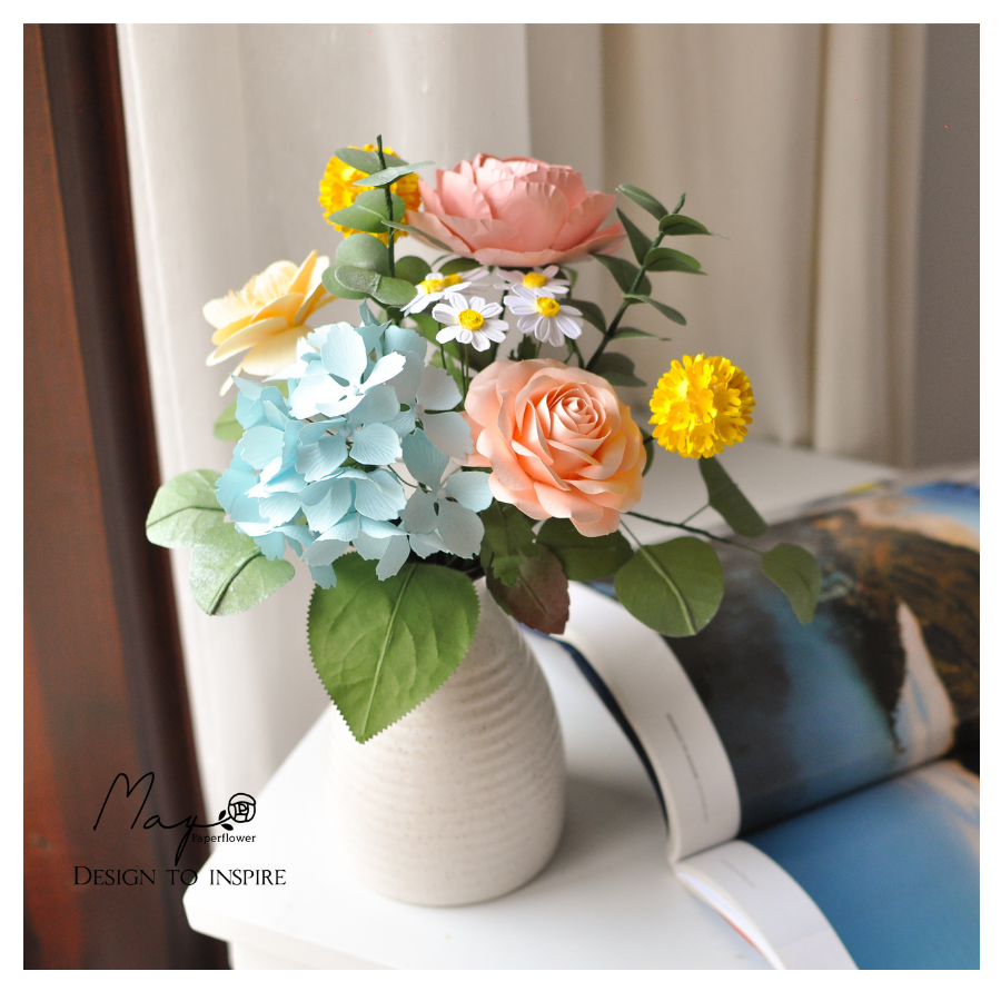 Hoa giấy quà tặng cao cấp - Youngful Blossom, hoa giấy handmade Maypaperflower - hoa giấy nghệ thuật