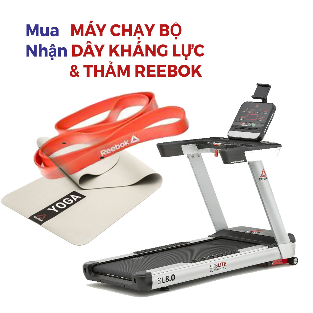 Máy Chạy Bộ Reebok Treadmill SL8.0: Tặng Combo Accessories Reebok