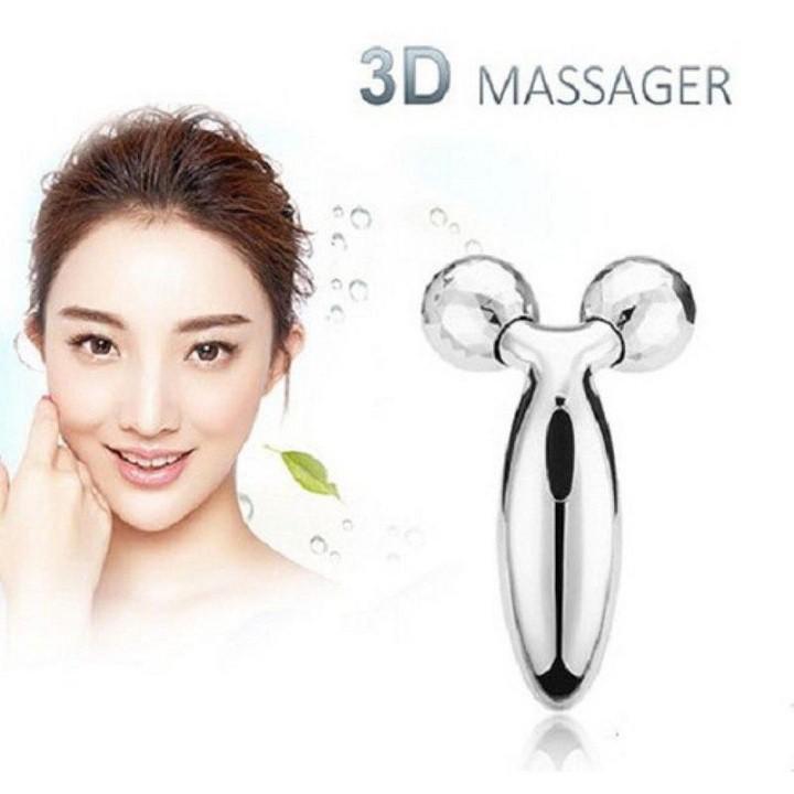 Cây Lăn Massage Mặt 3D Inox