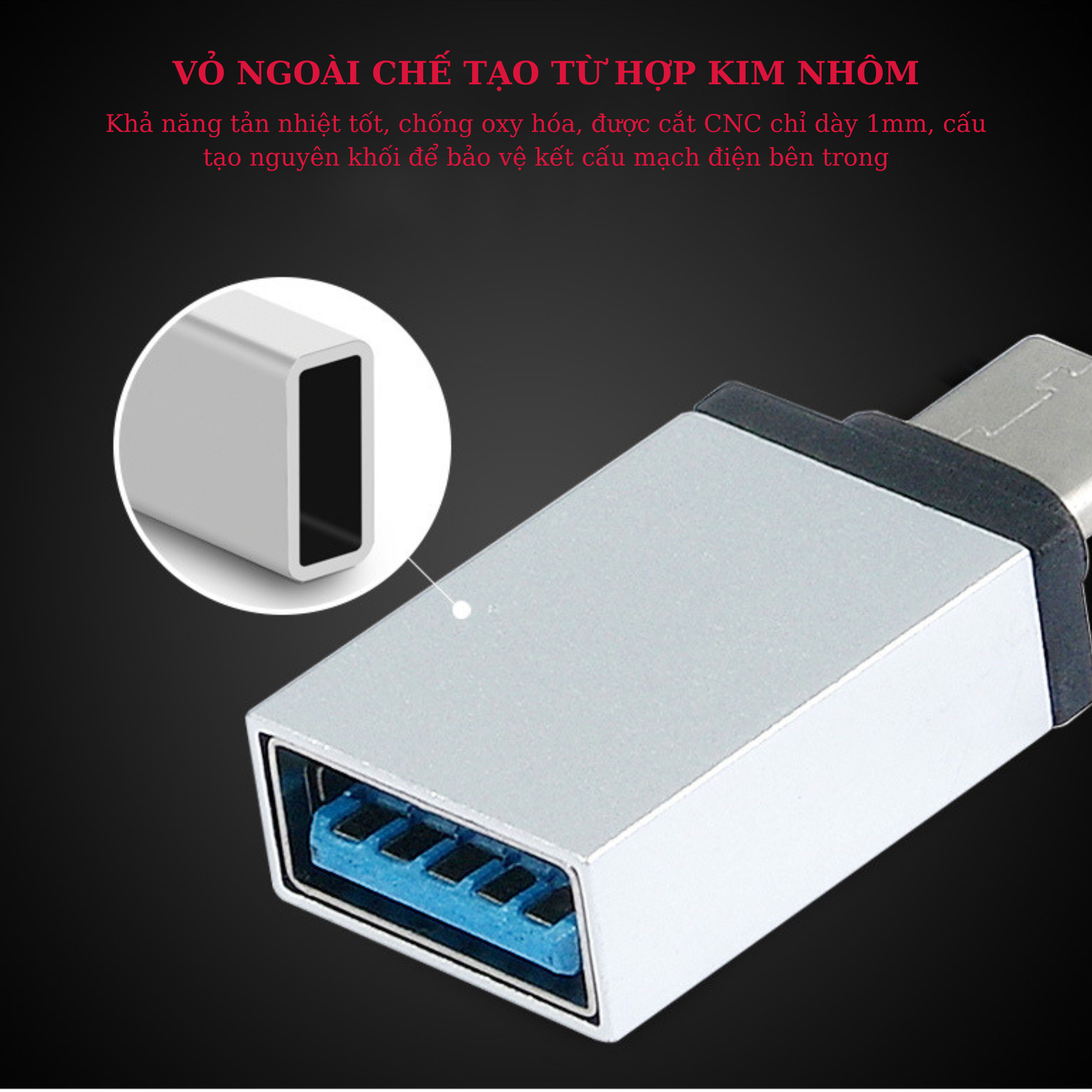 Đầu Chuyển Đổi USB Type C Sang USB 3.0 - Hàng Chính Hãng Tamayoko