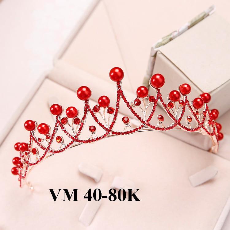 (Free ship)Vương Miện Đỏ- Vương Miện Cô Dâu- Phụ Kiện Cưới(VM 40