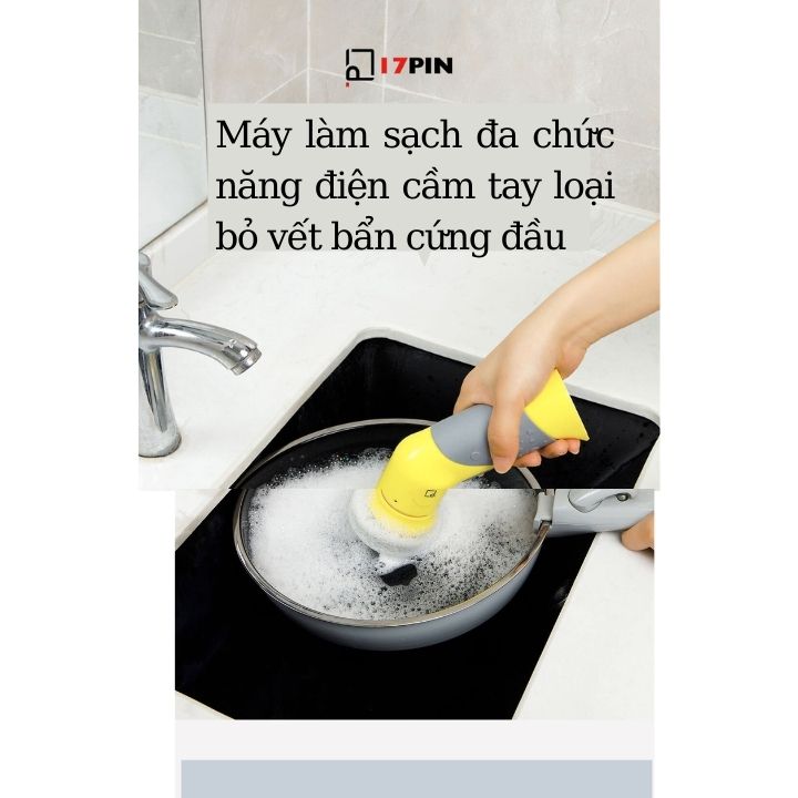 Máy cọ rửa, làm sạch đa năng sử dụng pin AA, chống nước IPX5