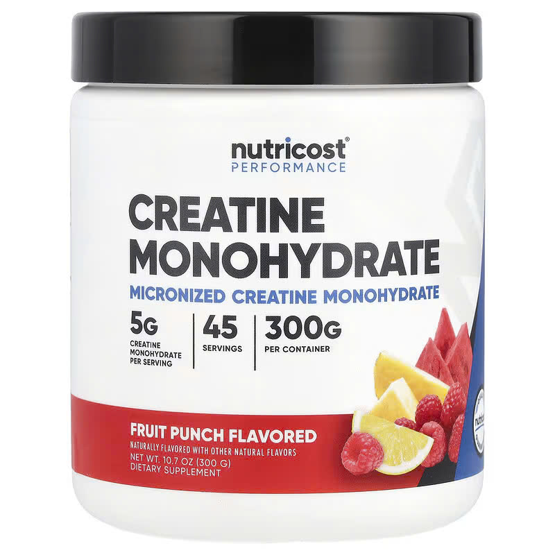 Bột Nutricost Creatine Monohydrate Powder Micronized 300G (46 Servings), Giúp Tăng Sức Mạnh