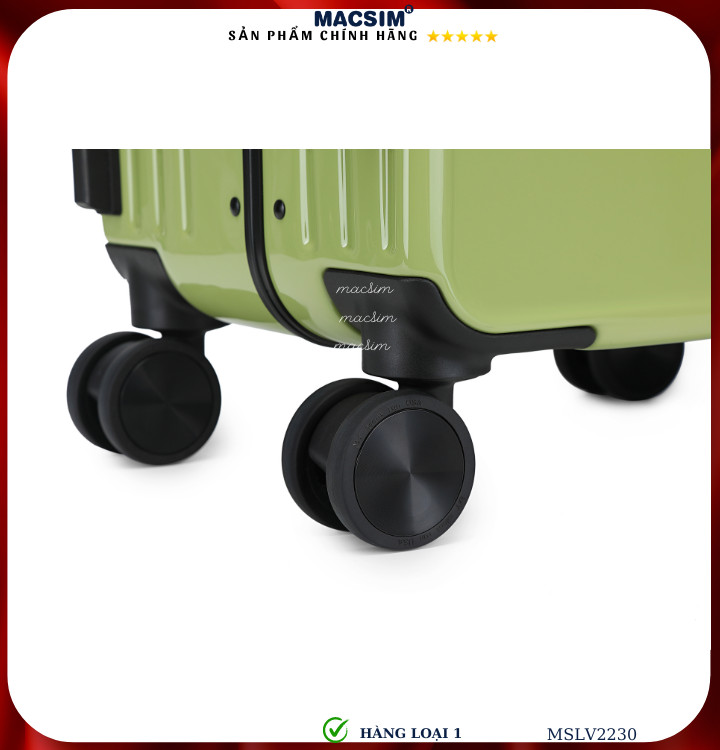 Vali cao cấp Macsim SMLV2230 cỡ 20 inch màu xanh (green)- Hàng loại 1