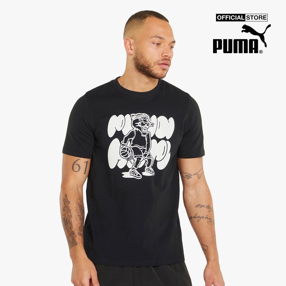 PUMA - Áo thun nam cổ tròn ngắn tay Qualifier Basketball 532106