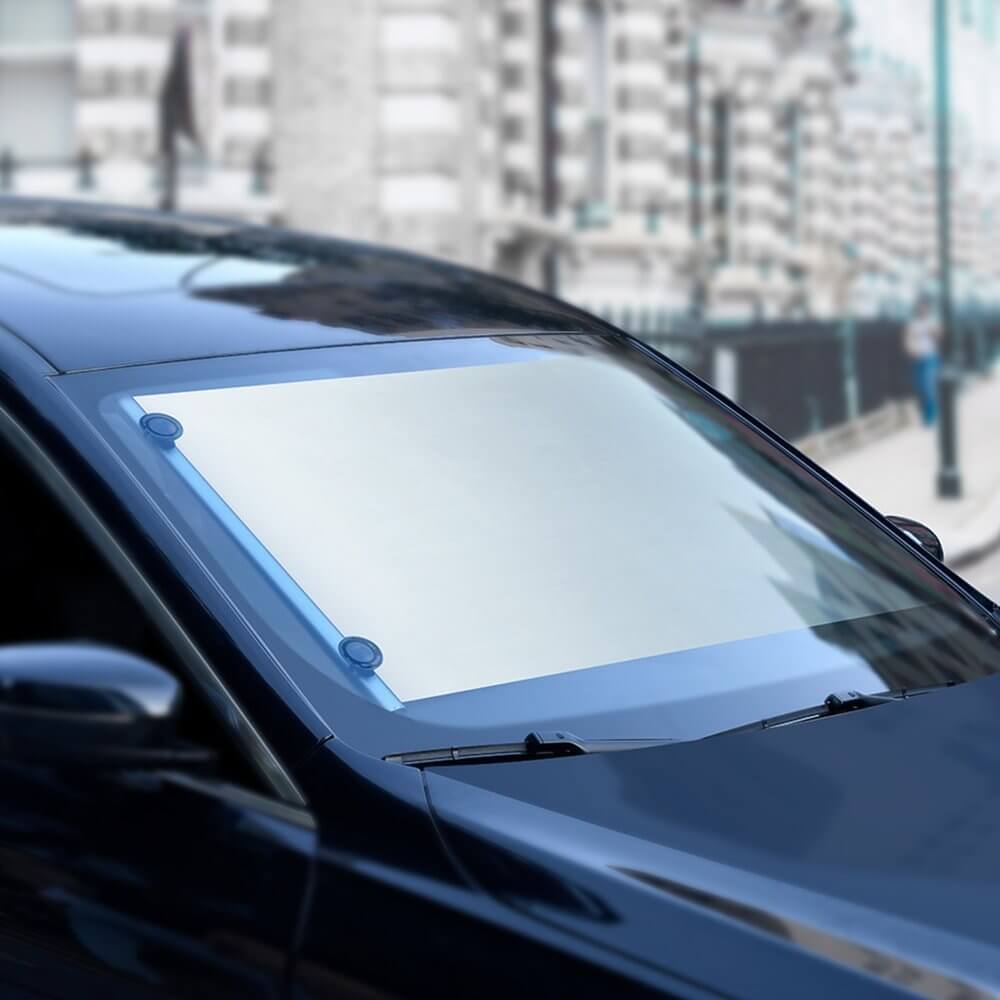 Tấm chắn nắng kính lái ô tô Baseus (Có thể thu vào, có cốc hút) , kích thước cao 58cm/65cm, kéo dài tối đa 1,4m, màu Bạc - Hàng chính hãng