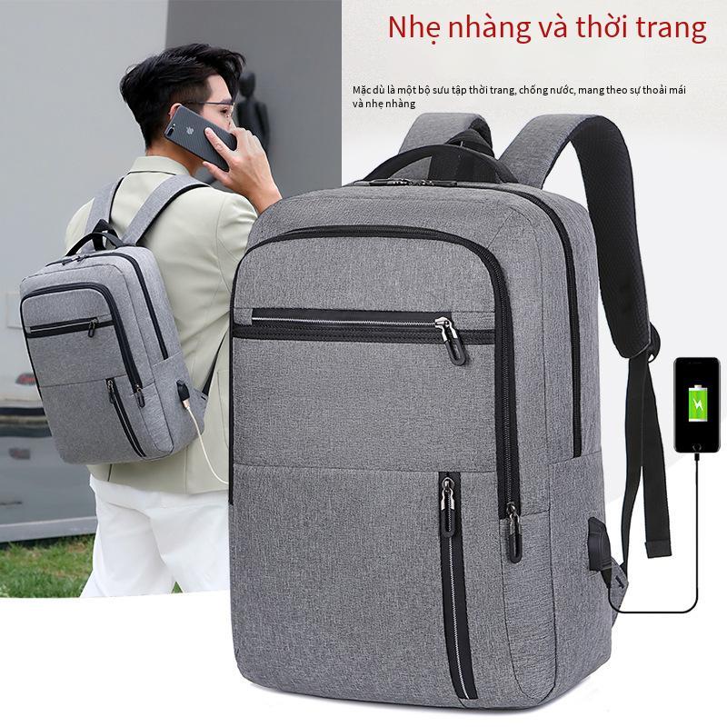 Phong cách mới nhất của ba lô nam công sở phiên bản Hàn Quốc hợp thời trang túi máy tính đơn giản túi du lịch nữ giản dị cặp học sinh trung học ba lô thời trang