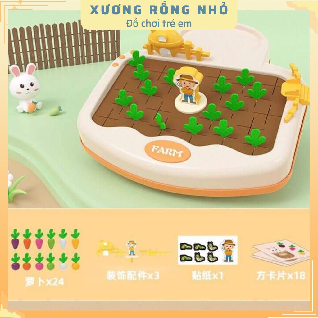 Đồ chơi Nông trại Montessori Trò chơi thu hoạch cà rốt Xương Rồng Nhỏ