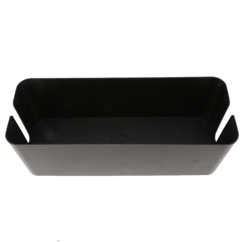 2x Cable Management Box Cable Organizer 16 "Cover Hide Hide Cable Connector Black