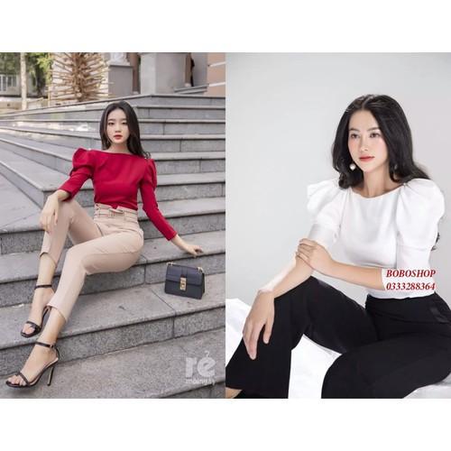 ÁO CỔ THUYỀN TAY PHỒNG NANA