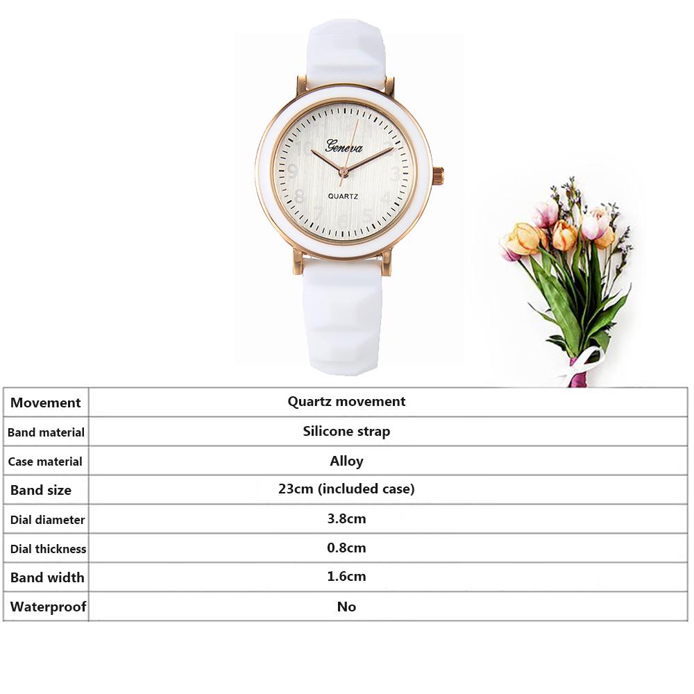Đồng hồ thạch anh cho nữ Dây đeo bằng silicon