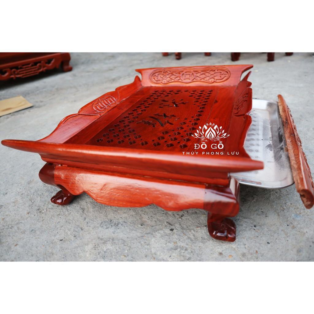 Khay trà thuyền-khổng minh-Bàn trà phòng khách gỗ hương