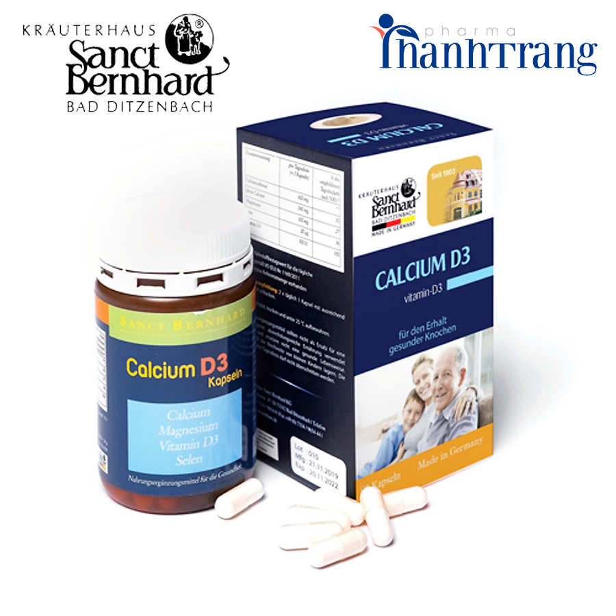 Viên nang Calcium D3 - Hộp 60 viên giúp bổ sung Canxi và các Vitamin cho cơ thể người già, trẻ em, phụ nữ có thai và cho con bú, giúp hệ xương răng chắc khỏe