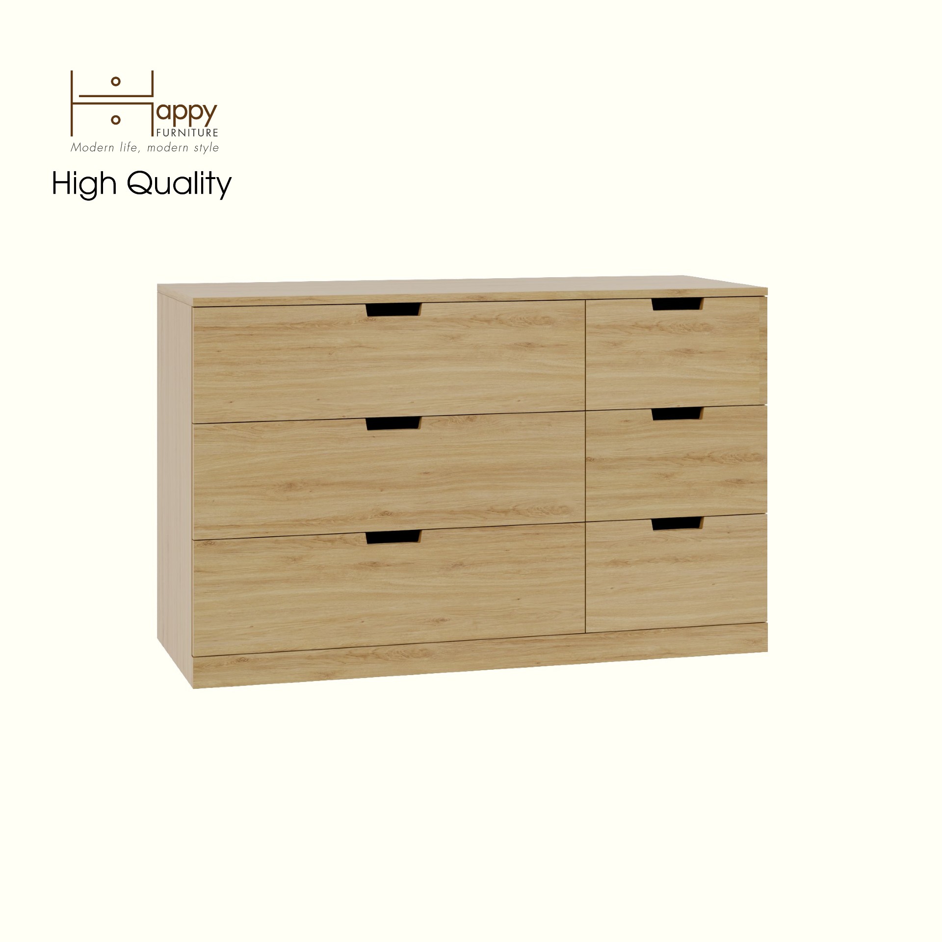 [Happy Home Furniture] SCANDINA, Tủ đựng đồ 6 ngăn kéo, 120cm x 47cm x 76cm ( DxRxC), THK_104