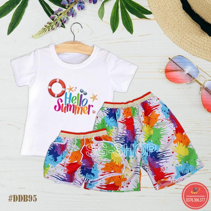 Nguyên Bộ Đi Biển - Hello Summer - Đủ size