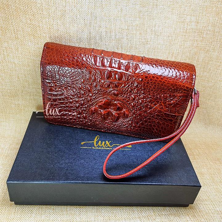 Ví Nữ Cầm tay Da cá sấu LuxLeather LW42212 - Hai dây kéo