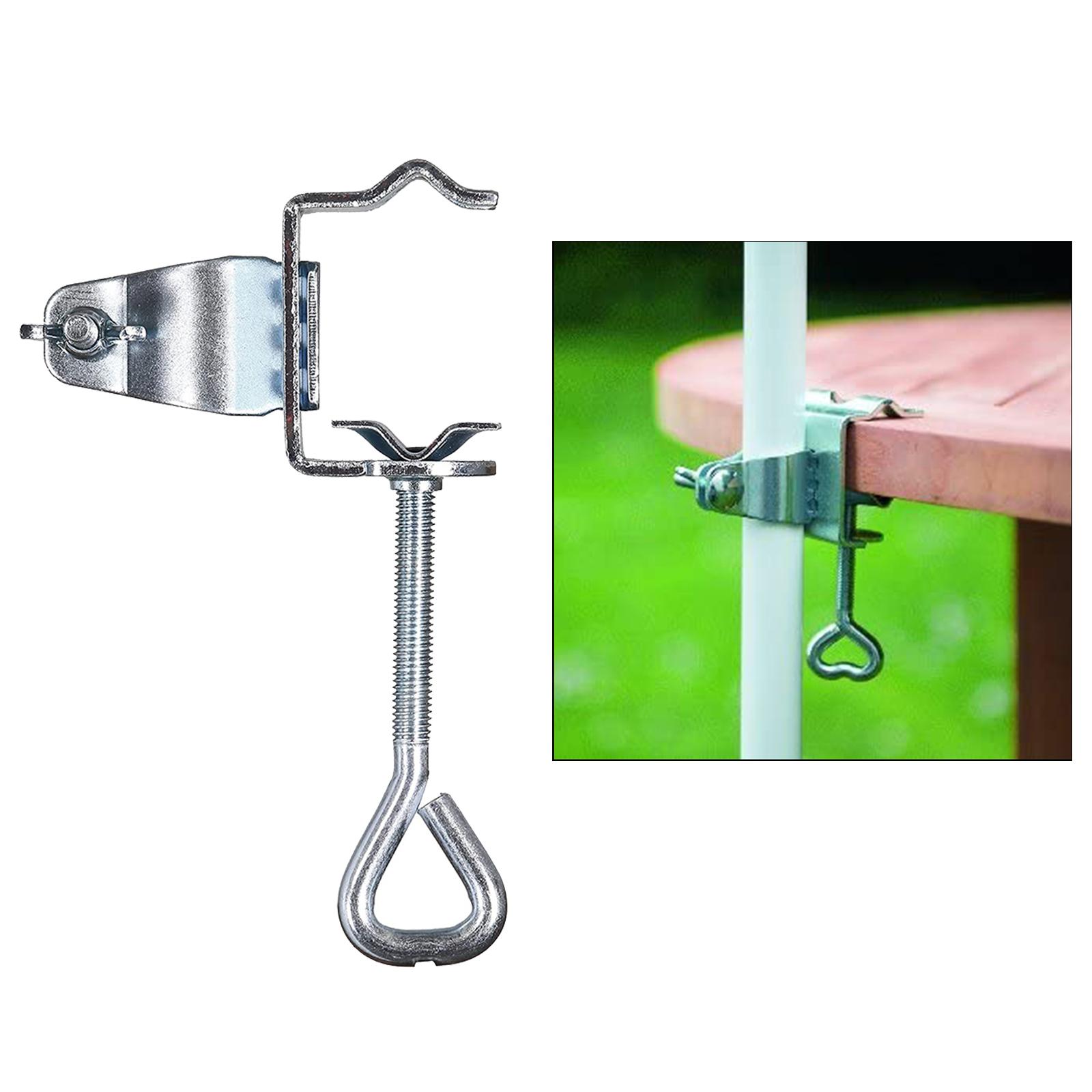Umbrella Clamp Umbrella Stand Bench  Patio Umbrella Holder, Premium Umbrella Mount Clamp Umbrella Stand Fixed Clip for Beach Courtyard Balcony