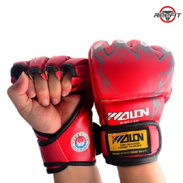 Găng tay đấm boxing hở ngón MMA Wolon