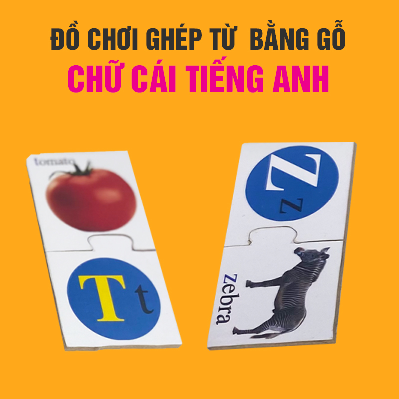 Đồ chơi ghép Chữ cái tiếng Anh bằng gỗ