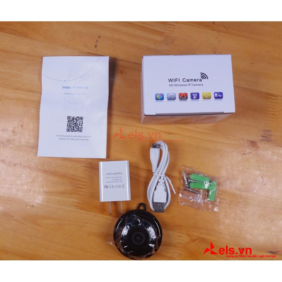 Camera Wifi mini V380 Pro Full HD 1080P có báo động chống trộm tặng kèm cục nguồn 5V