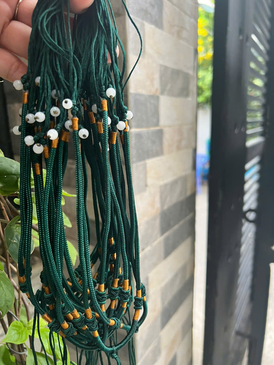 Sợi Dây Đeo cổ mới Xanh Rêu Đậm Đẹp Kiểu dạng rút size 3mm x dài trồng cổ Anh Chị tự chỉnh theo ý 23cm - 30cm Phối với mặt Phật, mặt dây chuyền nam nữ đeo được hết rẻ đẹp ạ