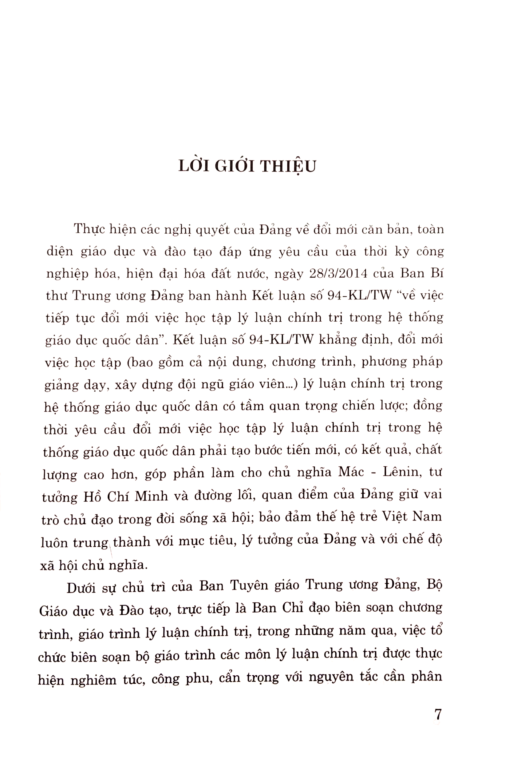 Giáo Trình Lịch Sử Đảng Cộng Sản Việt Nam (Dành Cho Bậc Đại Học Hệ Không Chuyên Lý Luận Chính Trị) 