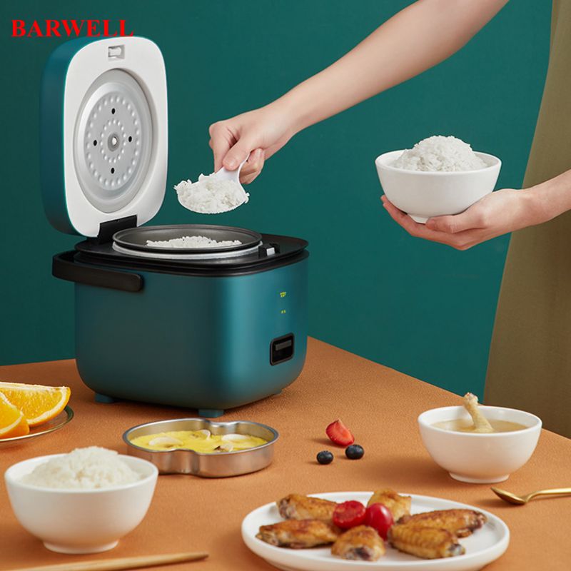 Nồi Cơm Điện BARWELL Mini Đa Năng Dùng Cho 1-2 Người Ăn Kèm Muỗng, Cốc Đong Và Khay Hấp-Giao Màu Ngẫu Nhiên-Hàng Chính Hãng