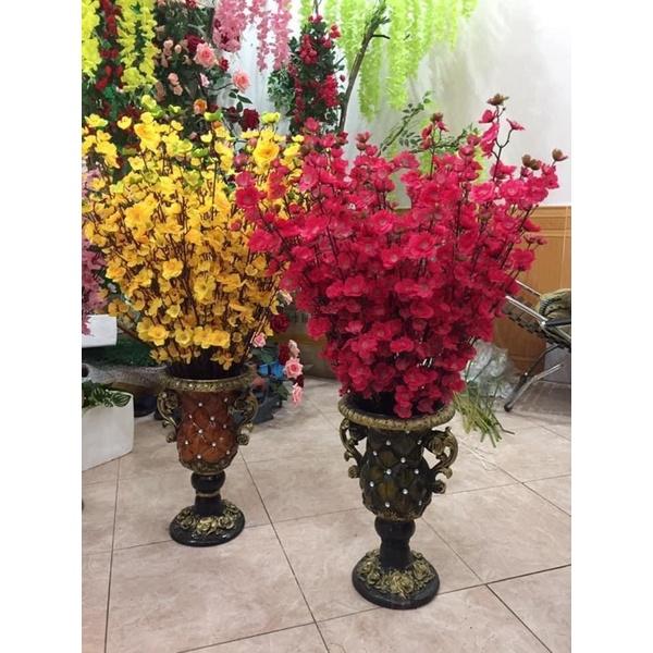 Combo 10 cành hoa anh đào- hoa vải lụa