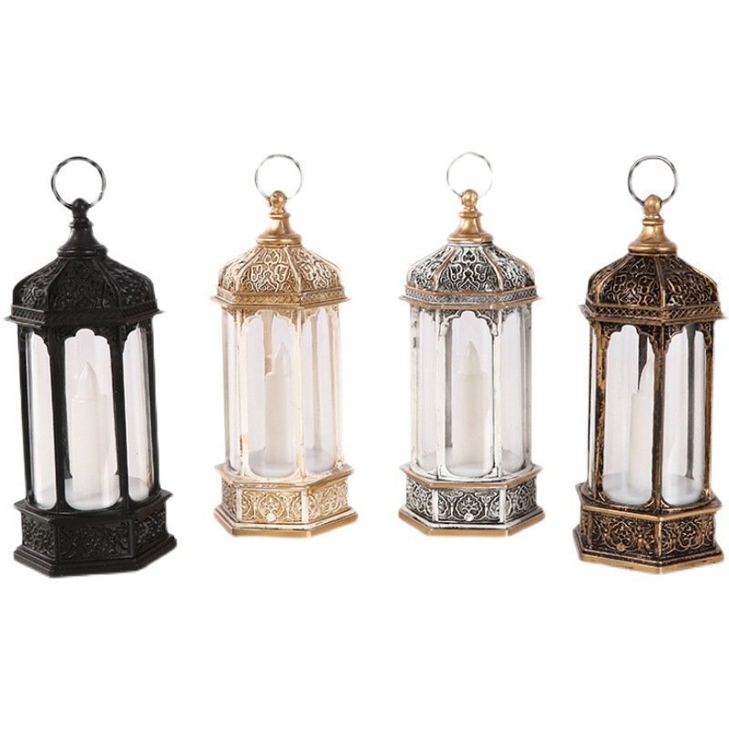Nến Điện Tử Để Bàn Trang Trí Phong Cách Cổ Điển 14x5cm Có Móc Treo