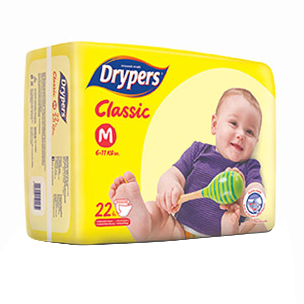 Tã dán trẻ em Drypers Classic M 22 miếng (6 - 11kg)