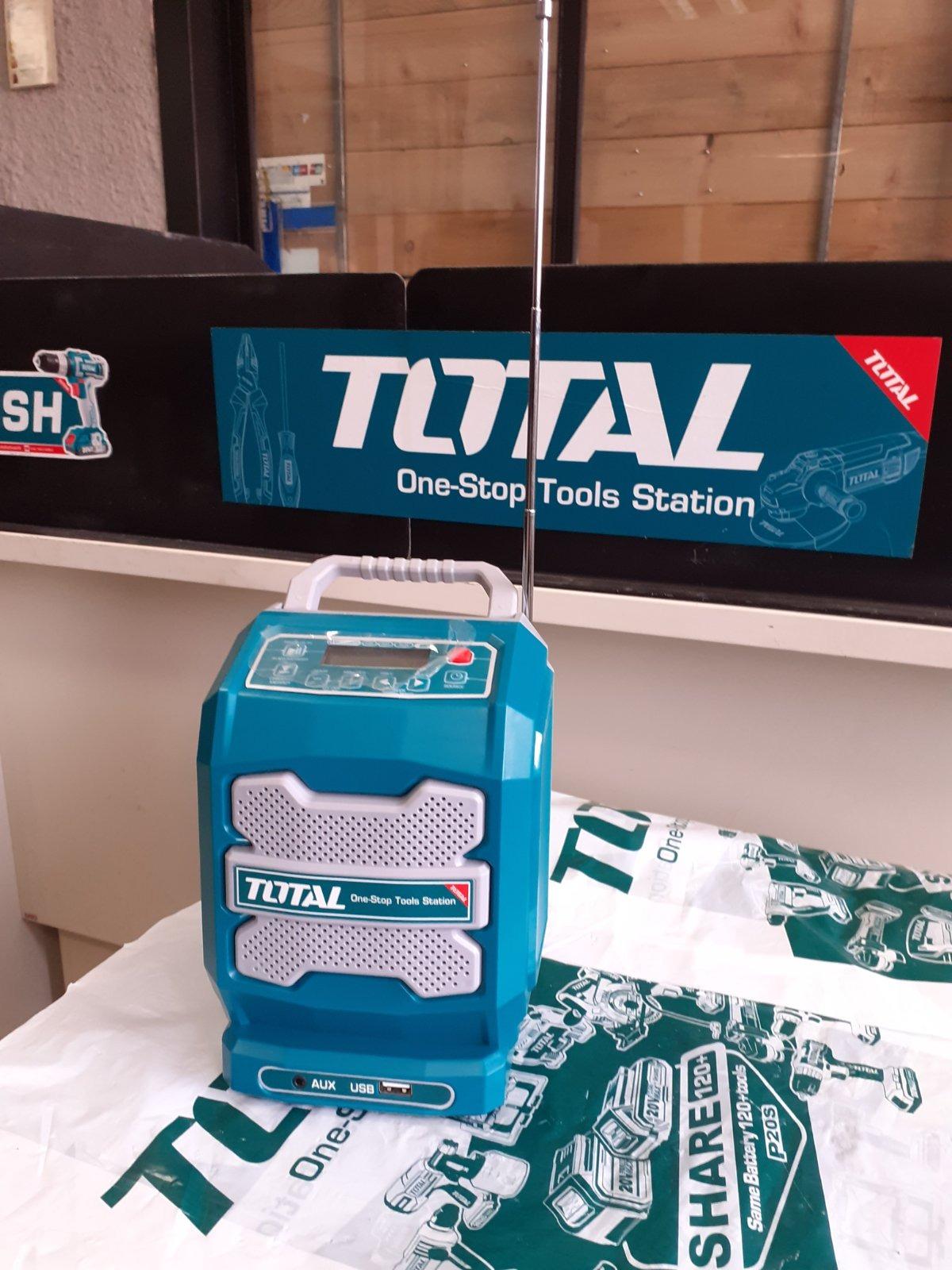 RADIO CÔNG TRƯỜNG PIN 20V TOTAL TJRLI2001 - HÀNG CHÍNH HÃNG