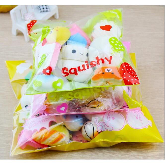 30 móc khóa squishy dẻo hình dáng ngẫu nhiên