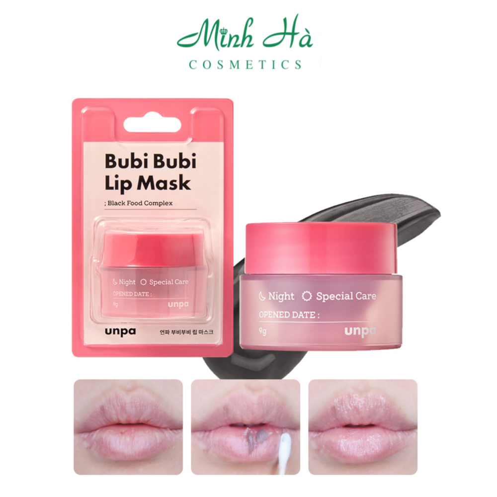 Mặt nạ ngủ môi Unpa Bubi Bubi Lip Mask 10ml giúp môi ẩm mịn và căng mọng