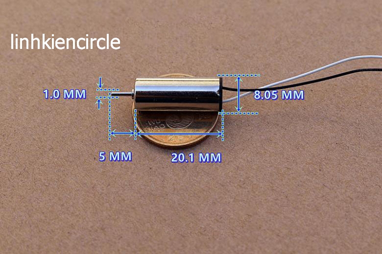 4 Motor máy bay mini 820 dây đen trắng 3.7V - 4.2V từ tính mạnh tốc độ 48000 RPM - LK0248