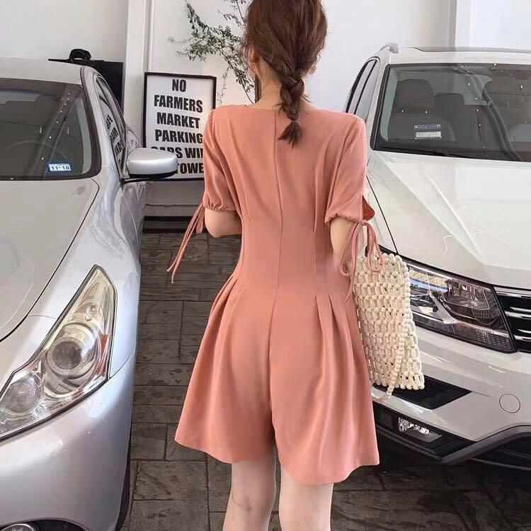 Jumpsuit Trích Ben Ống Rộng