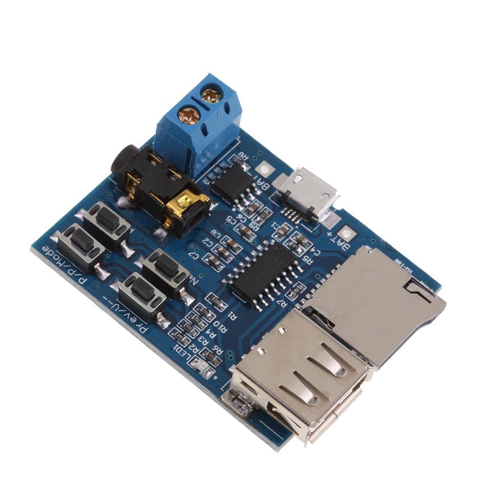 Mp3 Player Audio Module Mp3  Board Power Amplifier TF Card USB AUX