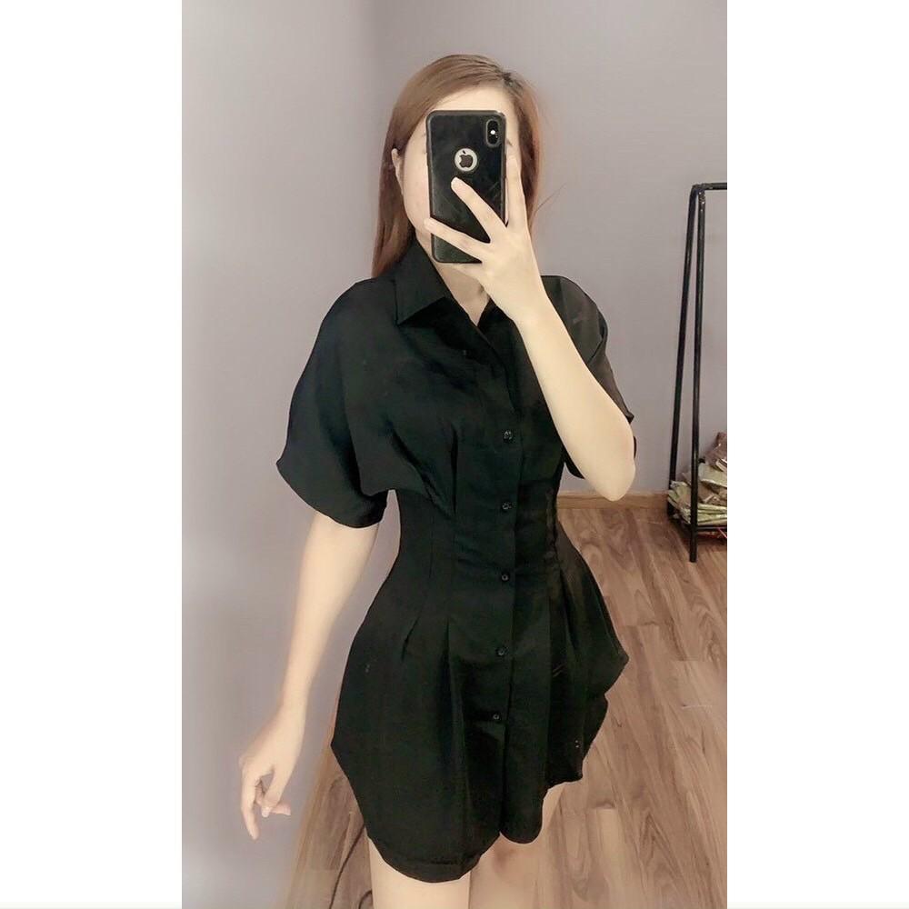 Set đầm sơ mi và quần phong cách nữ tính Việt Hoàng Shop 75